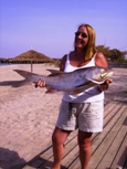 Angler Lynda Saunders with Captain Fish