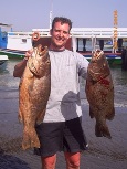 These two snappers were caught off the Atlantic Reef